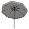 Costway 9.3 FT Solar Patio Umbrella Outdoor Market Sunshade with 24 LED Lights,Ruffles Beige/Brown/Red/Gray/Turquoise